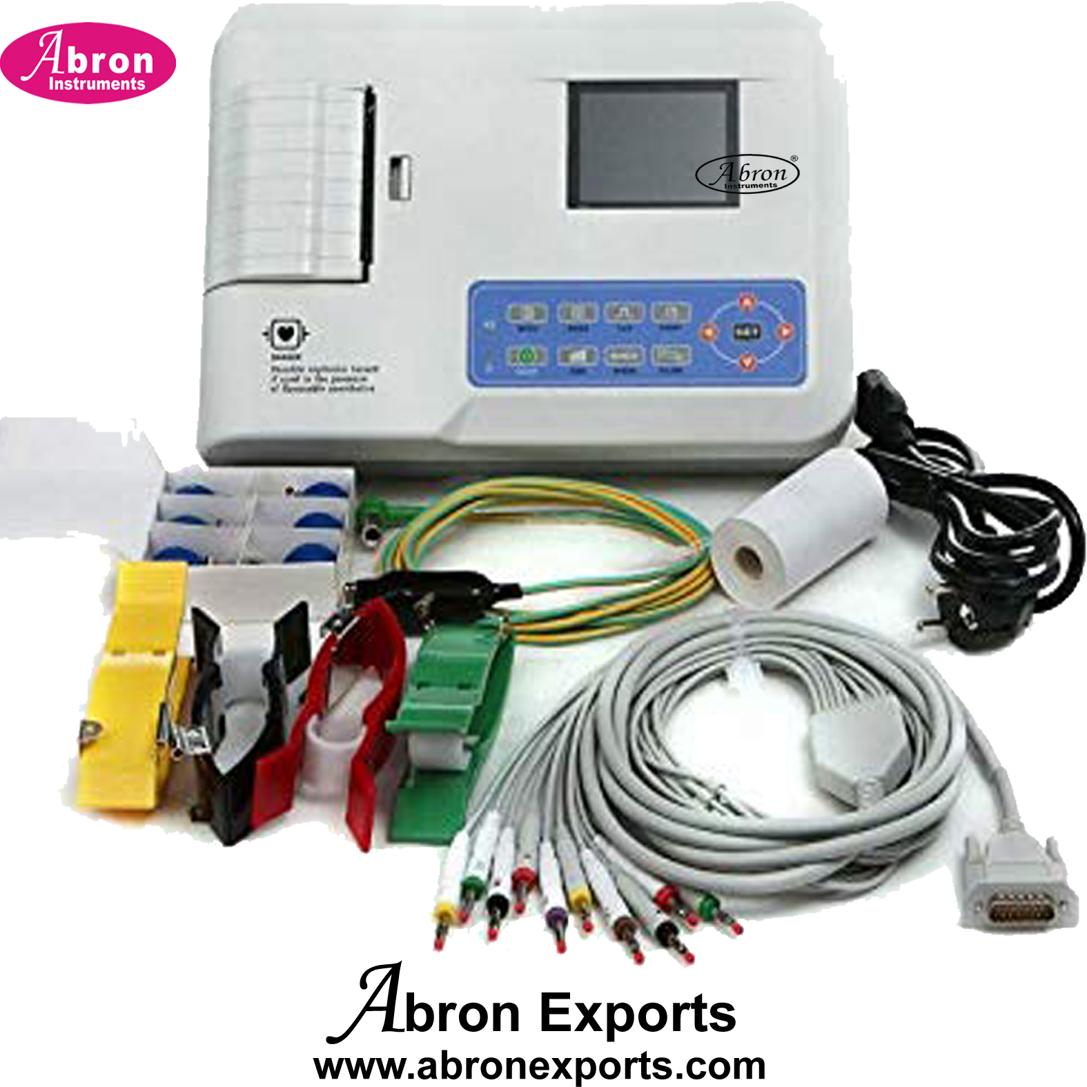 ECG Machine 3 channel or single cannel Light weight Print Abron ABM-2502CH3 